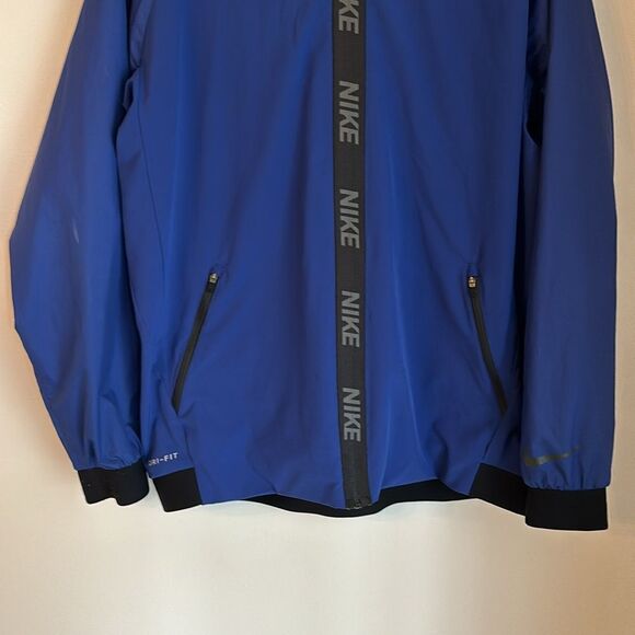 Nike Men's Dri-Fit Hooded Training Jacket Blue large Running outdoors activewear - Picture 5 of 13